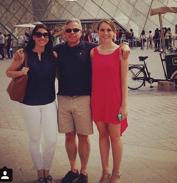 Jim with 2 of his 3 daughters in Paris 